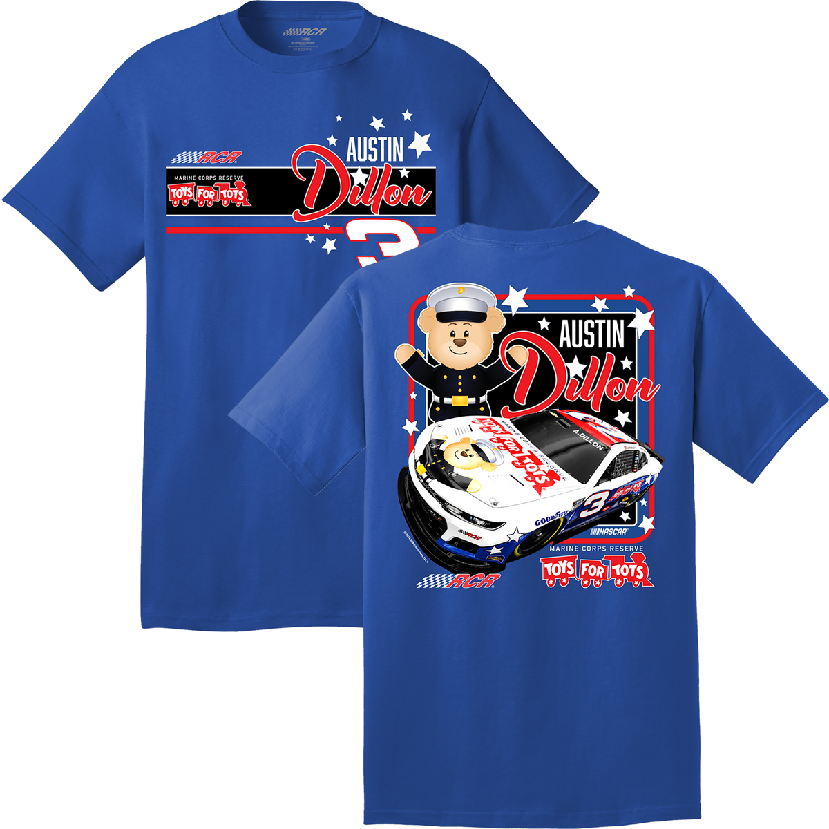 Austin Dillon Toys for Tots 2 spot tee – RCR Museum & Team Store