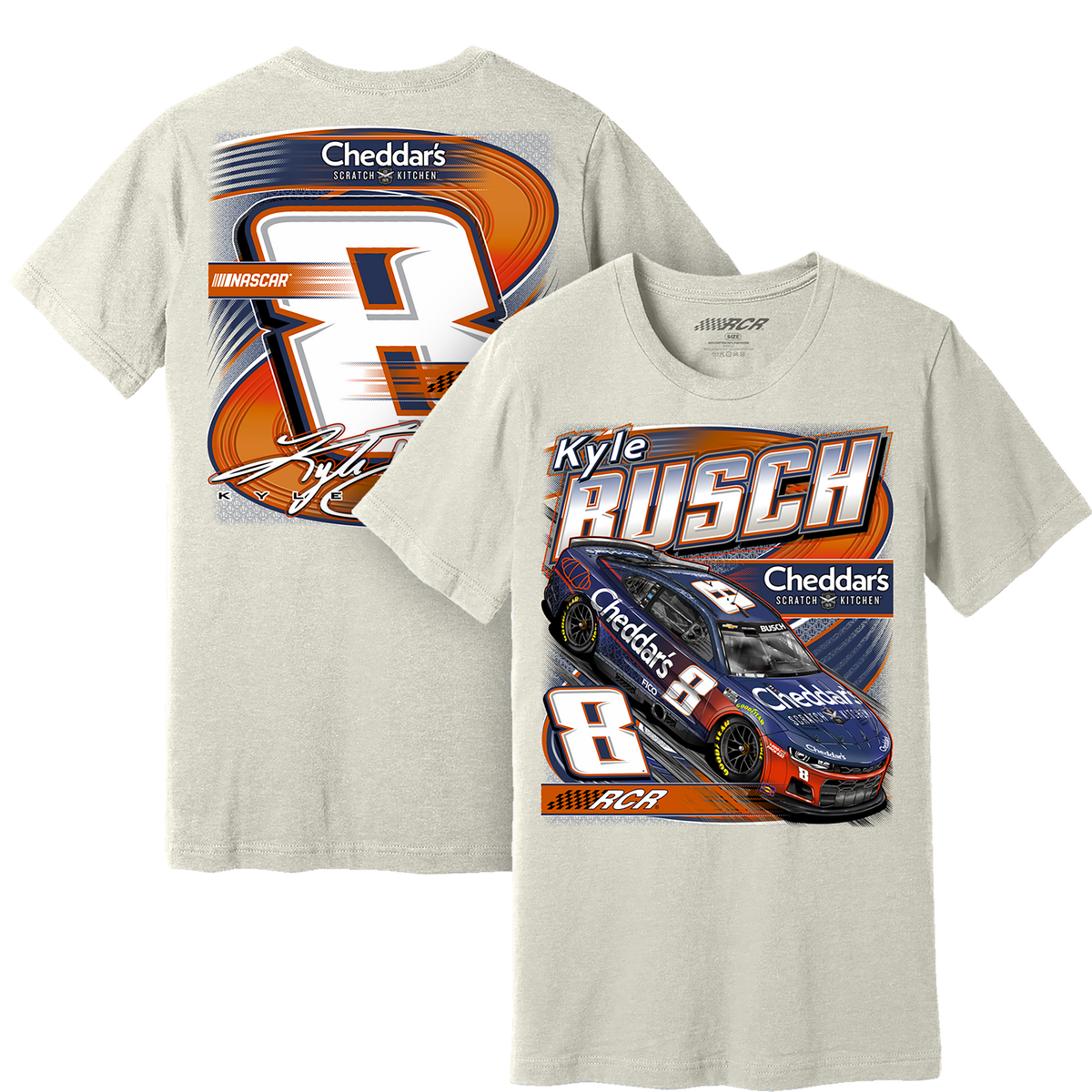 Kyle Busch 2026 Cheddar's 2-Spot Tee – RCR Museum & Team Store