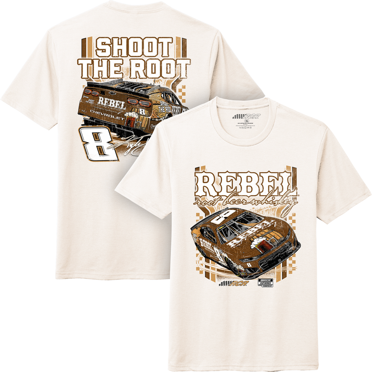 Kyle Busch 2026 Rebel Root Beer Whiskey Car 2-Spot Tee – RCR Museum ...