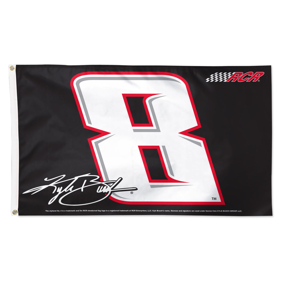 Kyle Busch No. 8 OneSided Deluxe Flag RCR Museum & Team Store